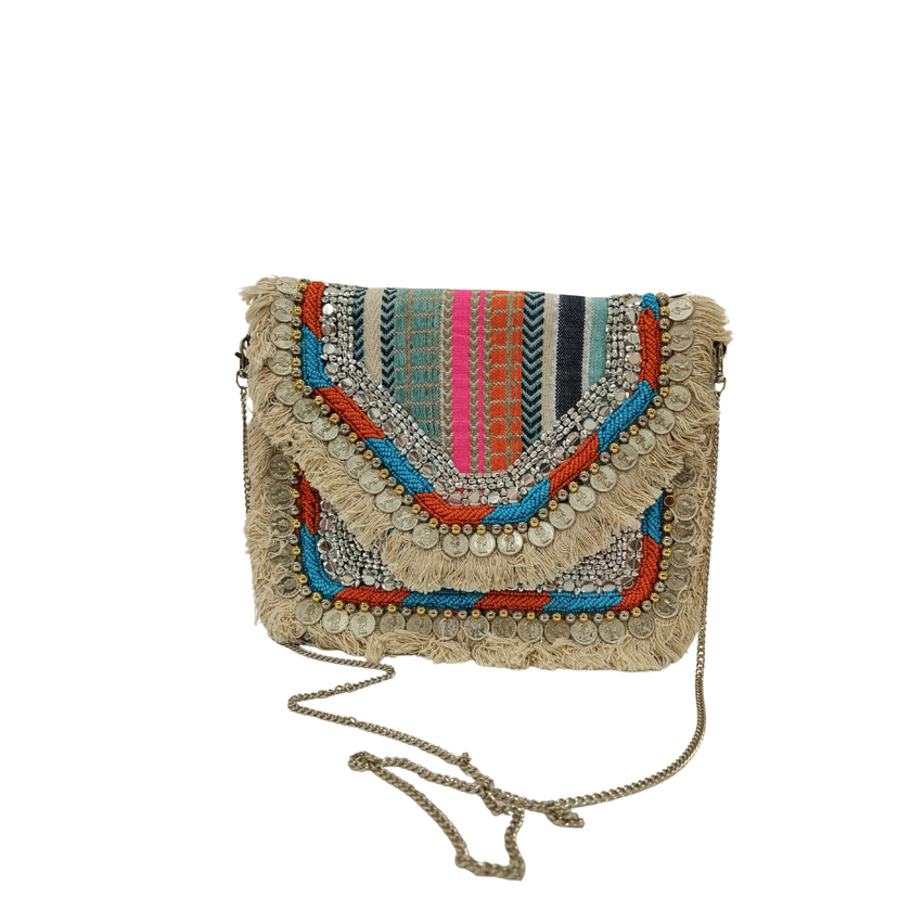 Handcrafted Bohemian Embellished Sling Bag