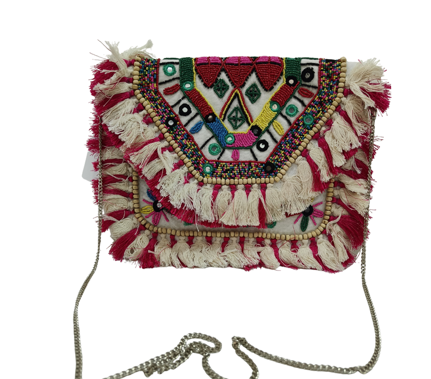 Handcrafted Bohemian Embellished Sling Bag