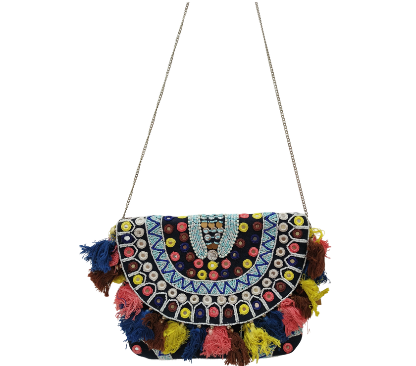 Handcrafted Bohemian Embellished Sling Bag