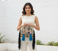 Cowrie Shell and Tassel Fringe Boho Bag