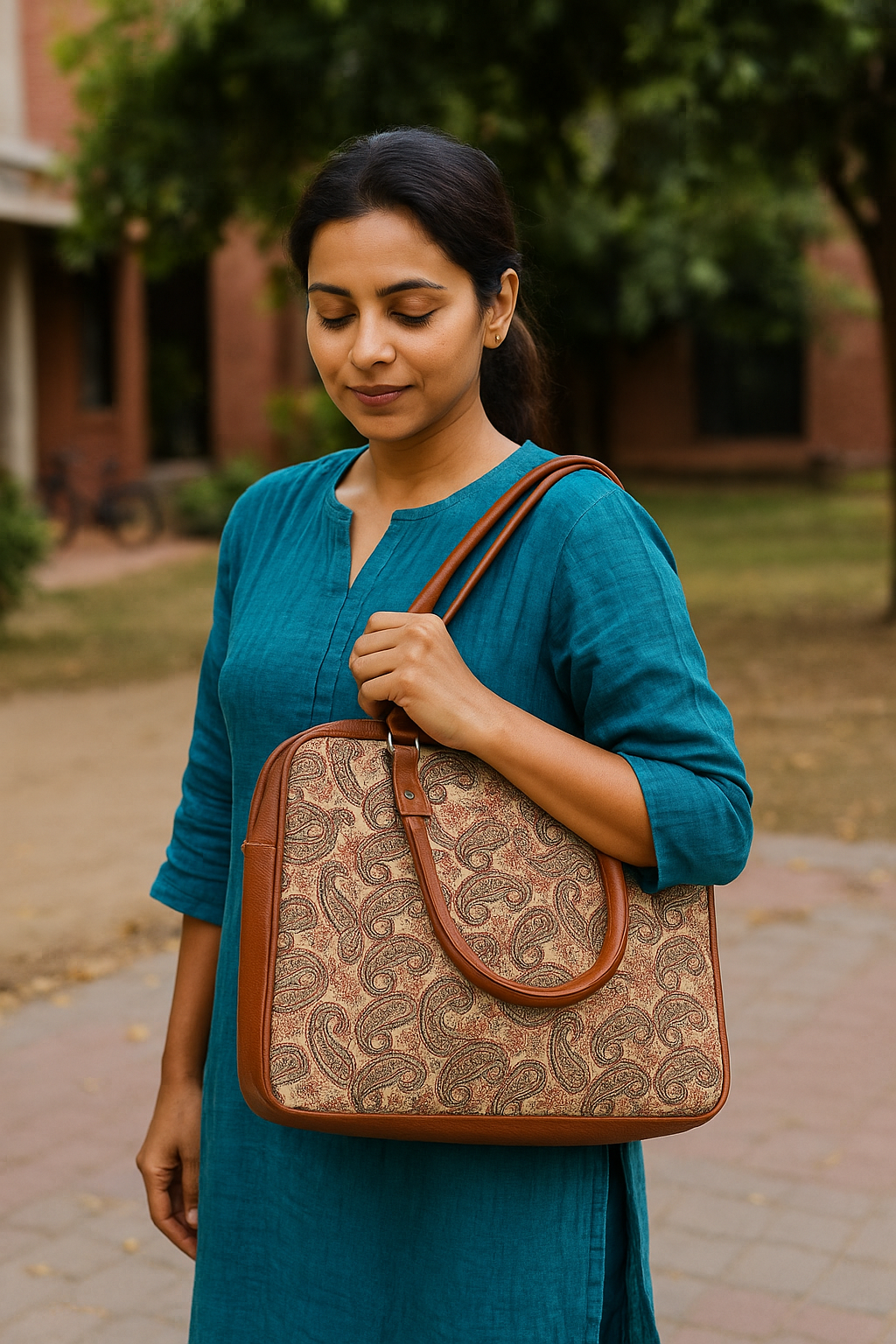 Grace in Every Stitch – The Classic Paisley Tote - Heritage Haat