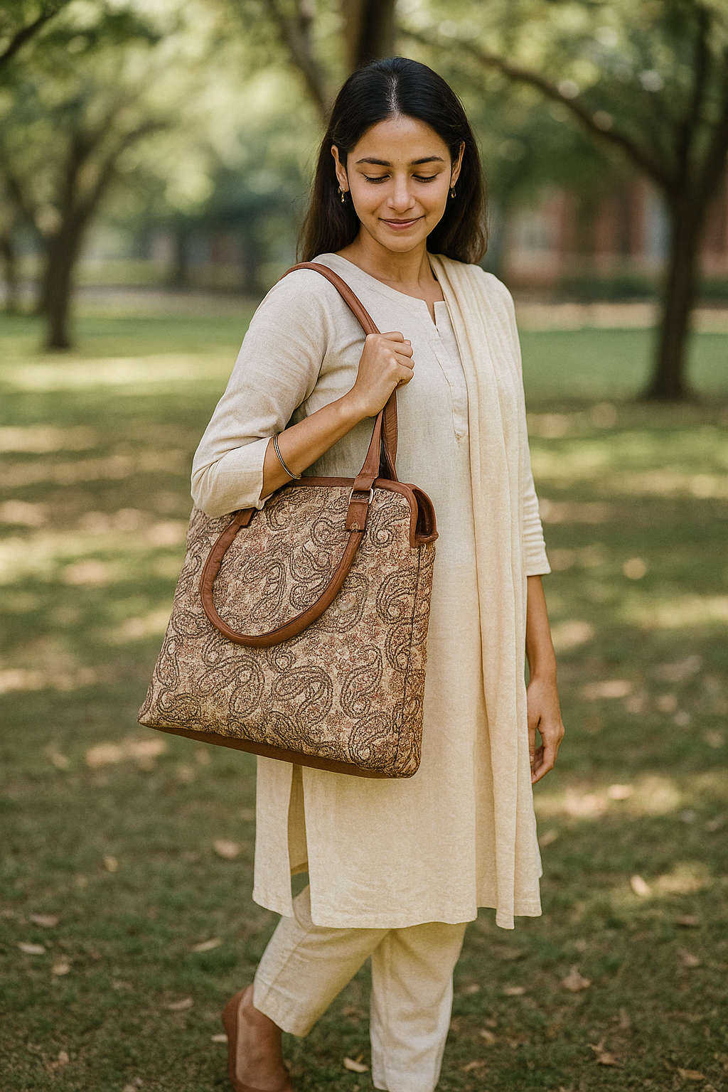 Grace in Every Stitch – The Classic Paisley Tote - Heritage Haat