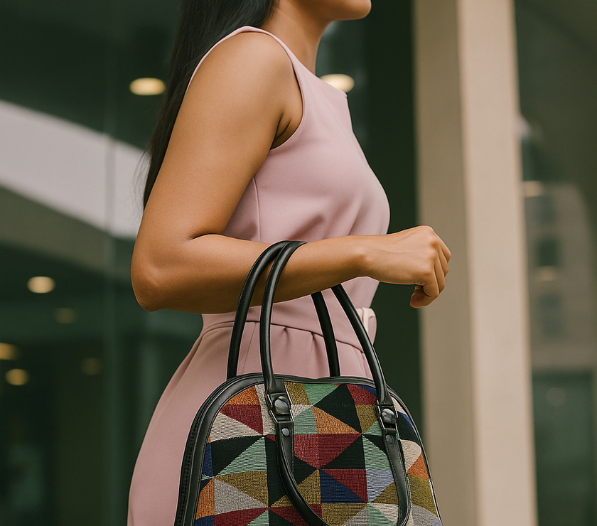 Geometric Elegance Handbag – Office to Evening Chic