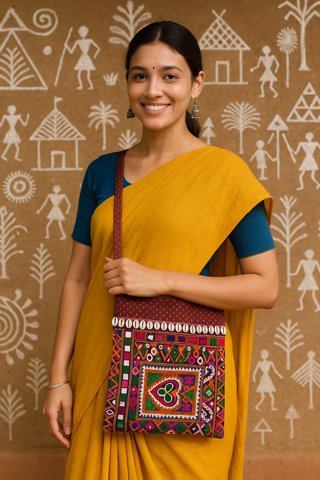 Grace in Every Thread: The Kutchi Heart Sling - Heritage Haat