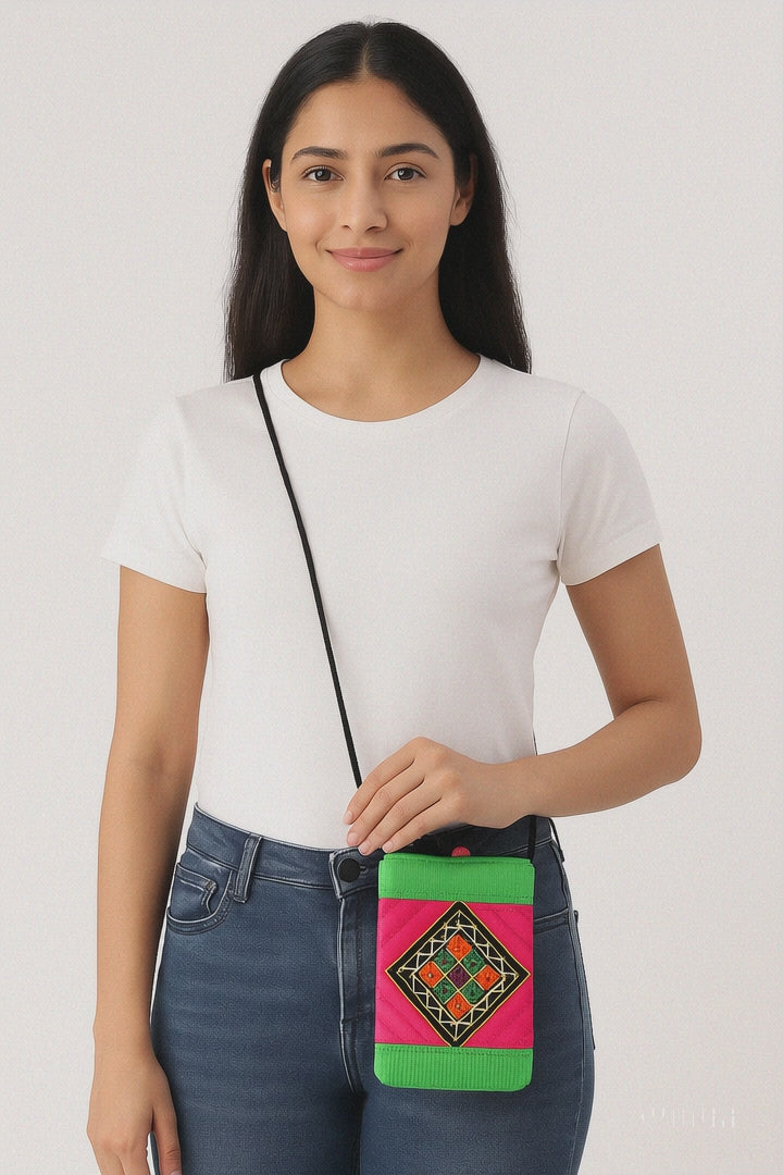 Dual-Color Mobile Sling Bag - Limited Edition - Only 3 Pcs